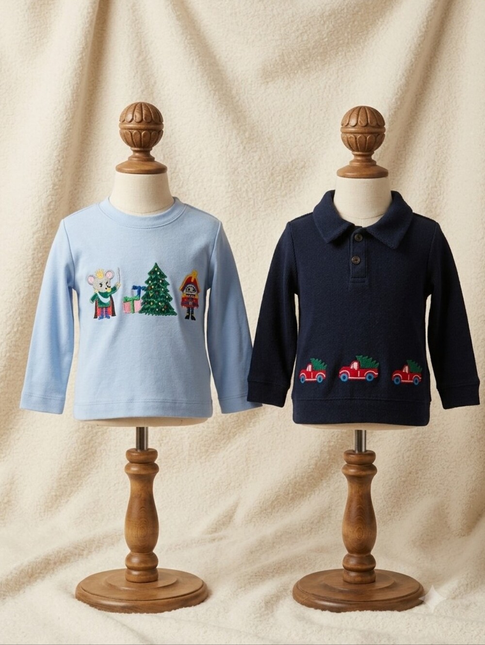 Smocked Polka Dot & Old Navy Christmas Appliqué Shirt Bundle 6-12M/12M
